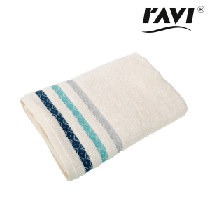 Ręcznik kąpielowy TANGER 70x140cm kremowo-niebieski  RAVI